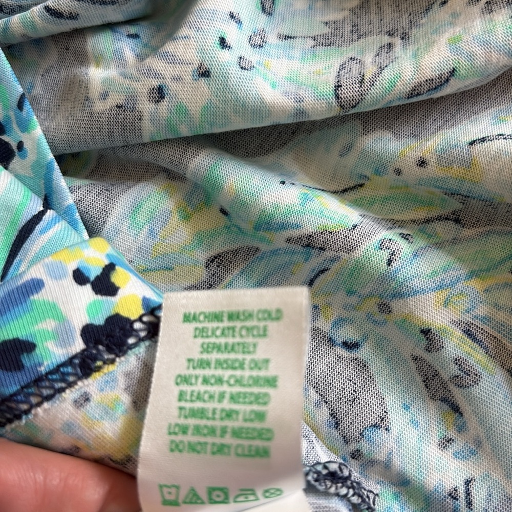 Lilly Pulitzer Margot Swing Dress High Tide Pima Cotton M - Picture 10 of 10